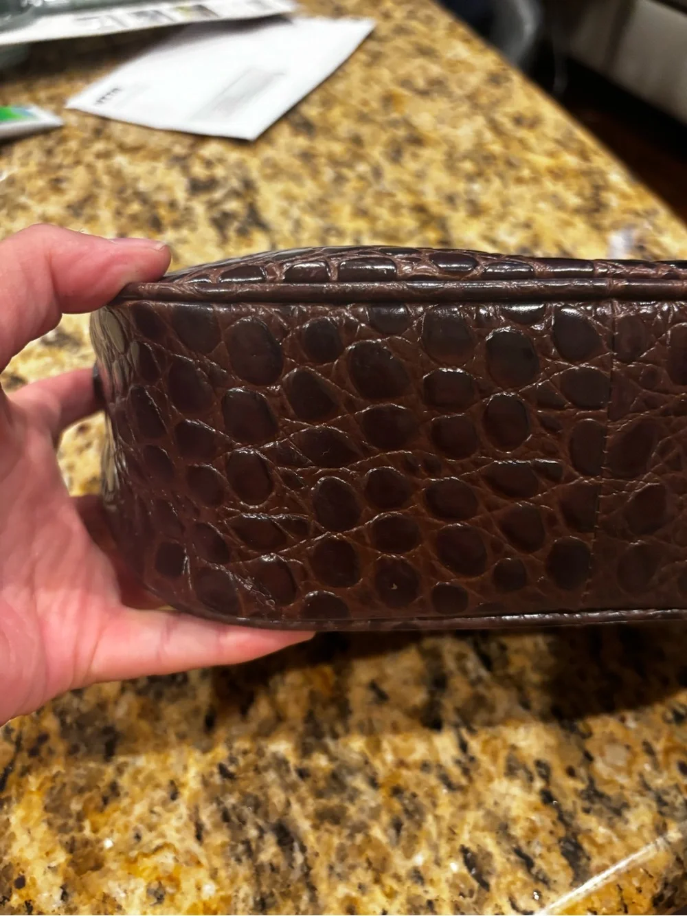 Salvatore Ferragamo crossbody croc leather - Picture 3 of 15